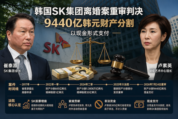 韩国SK集团会长崔泰源离婚案